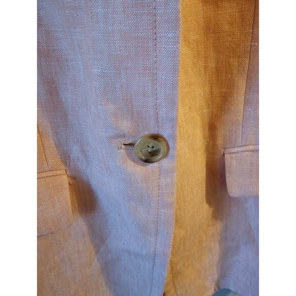 J. Crew sz 6 peach linen lined blazer new with tags - Picture 4 of 8